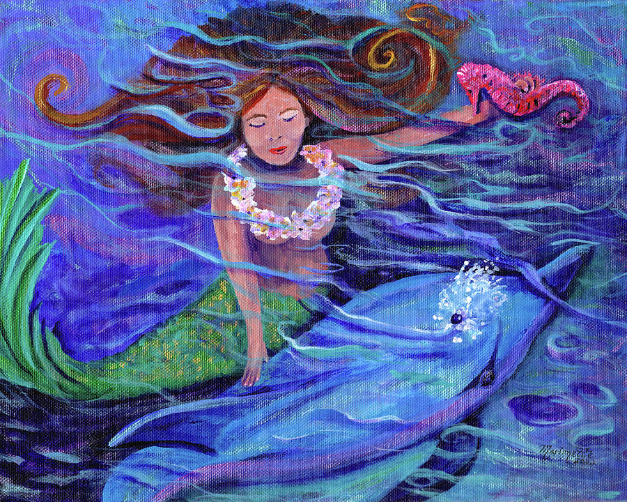 Dolphin Rescue Painting by Marionette Taboniar