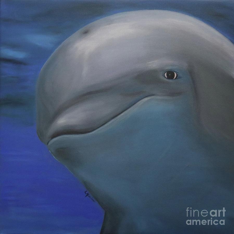 Dolphin Smiling Painting By Lisa Medeiros Fine Art America