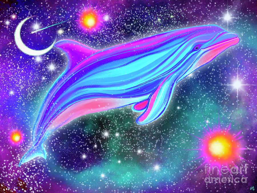 Dolphin Stars Digital Art