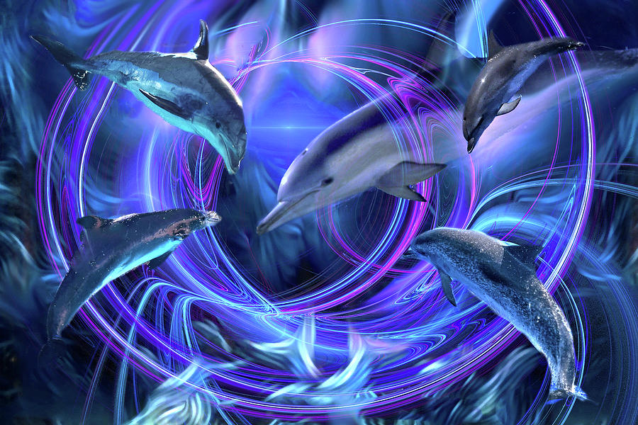 Dolphin World Digital Art by Lisa Yount