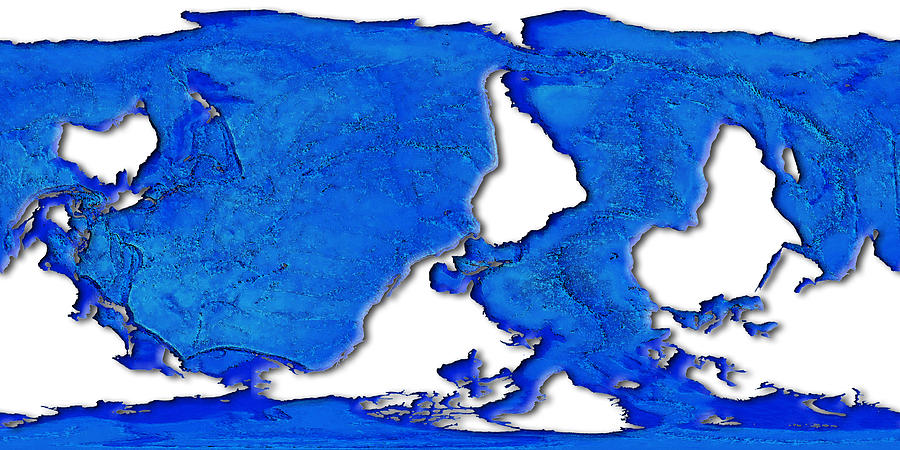 Dolphin World Map Digital Art by Frans Blok