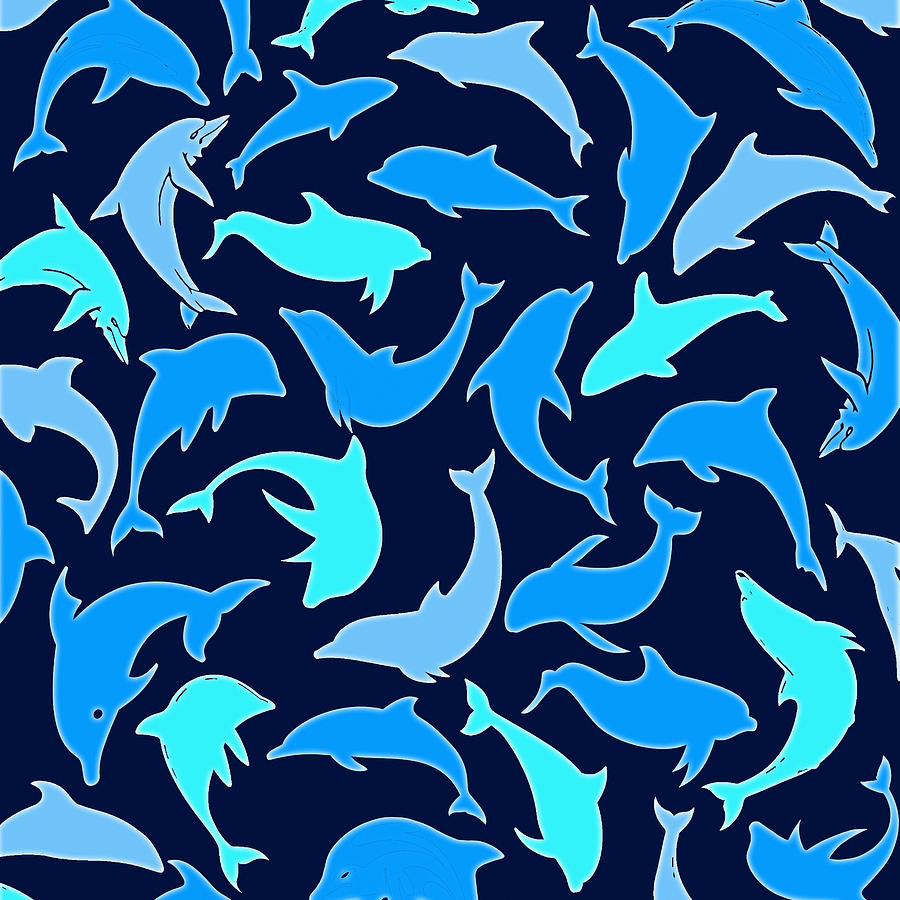 Dolphins Collage Digital Art by David G Paul