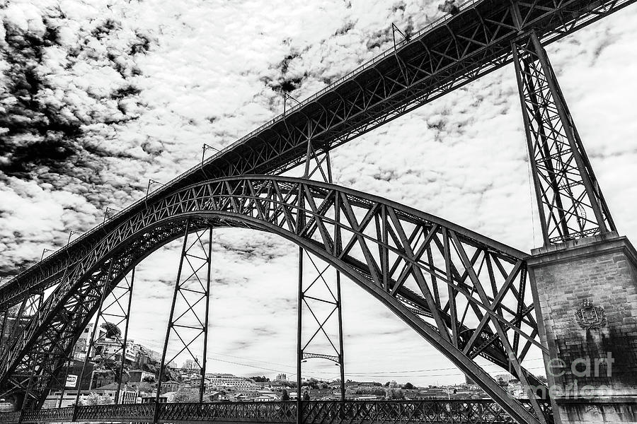 Dom Luis Bridge Angles in Porto Photograph by John Rizzuto