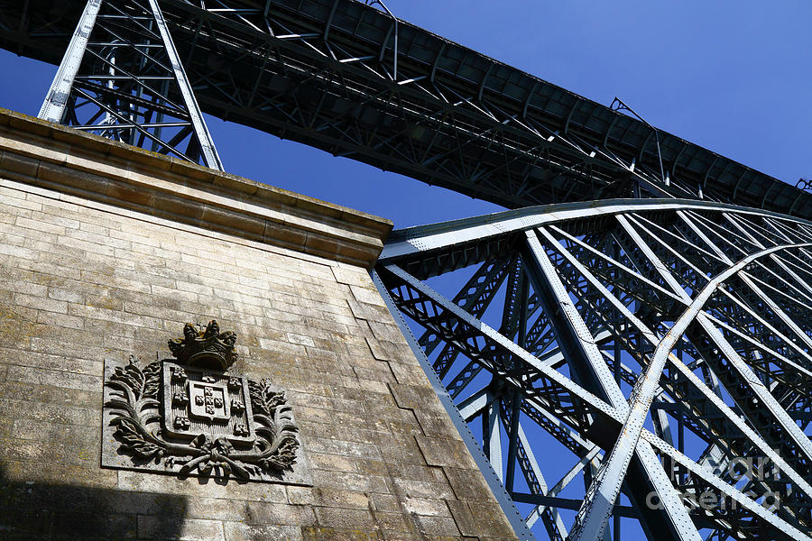 Bridge Photograph - Dom Luis I Bridge detail Porto Portugal by James Brunker