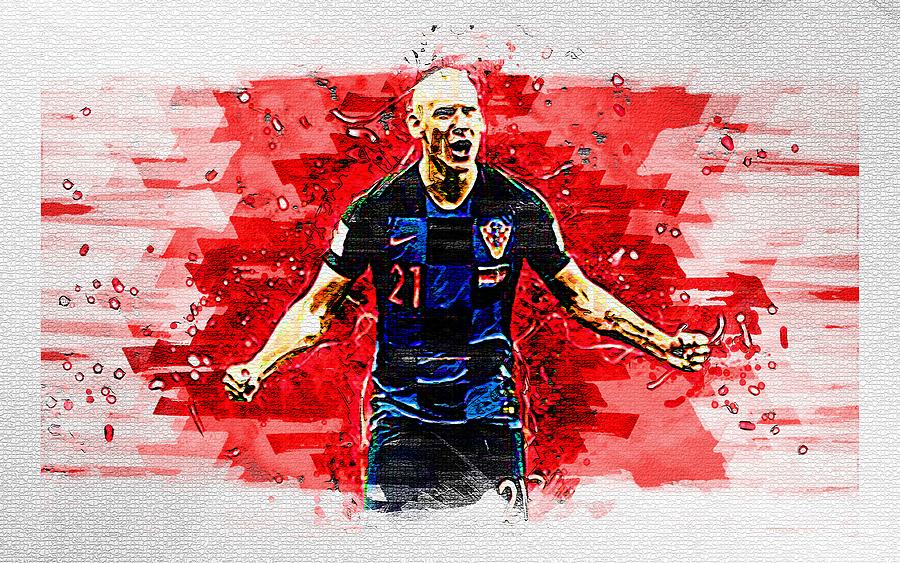 Domagoj Vida Croatia National Soccer Footballers Croatian Football Mixed Media By Miller Ebony 5374