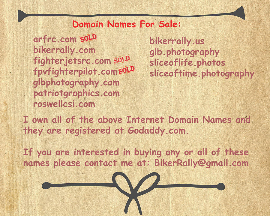 Domain Names For Sale Digital Art by Gary Baird