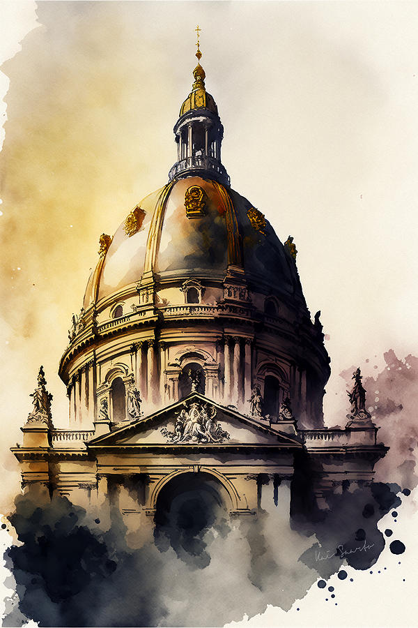 Dome des Invalides Painting by Kai Saarto