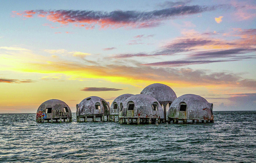 Dome homes Sunrise Photograph by Joey Waves