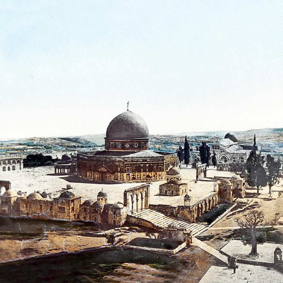 Dome of the Rock in 1880 Photograph by Munir Alawi