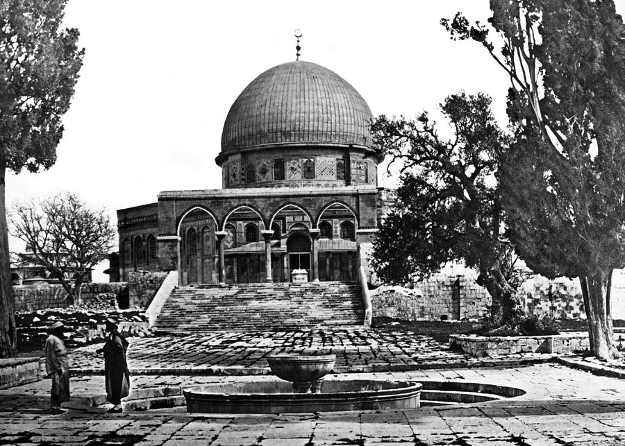 Dome of the Rock in 1910 Photograph by Munir Alawi