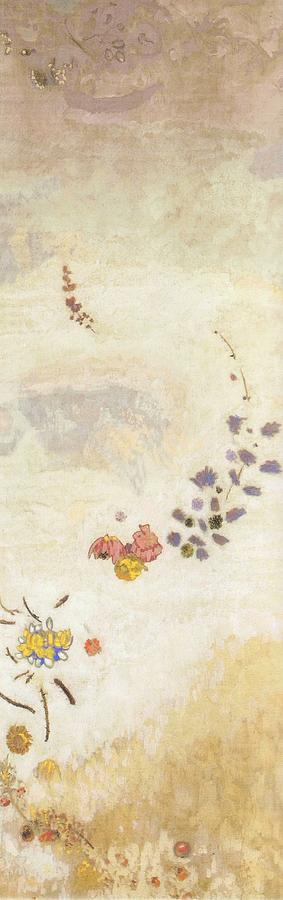 Domecy Decoration  Large Decorative Panel With Floral Decor 1901 01 By Odilon Redon 1840  1916 Painting
