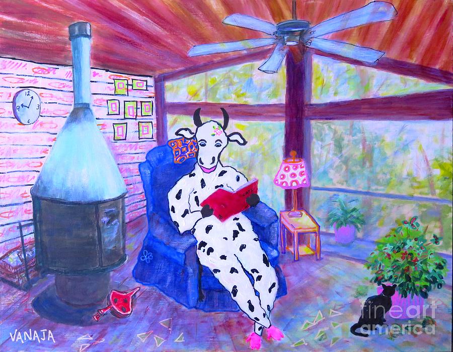 Domesticated Cow - 18 Painting by Vanajas Fine-Art