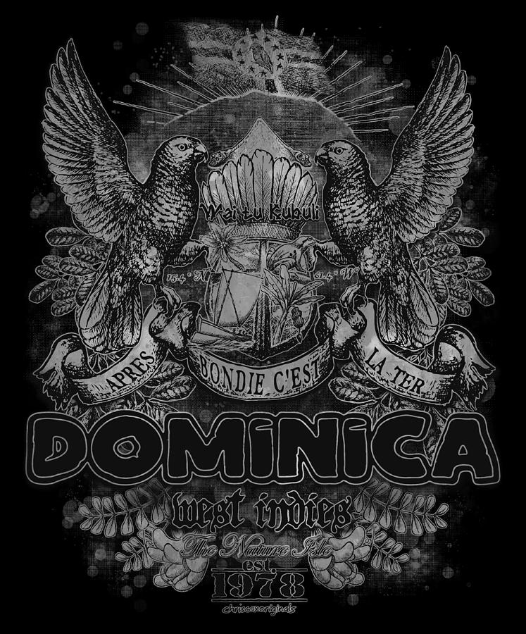 Dominican Patriot - grey Digital Art by Christopher Cox