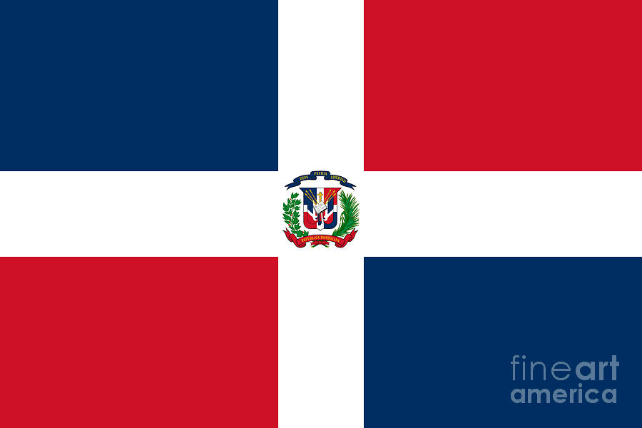 Dominican Republic Flag Digital Art by Sterling Gold
