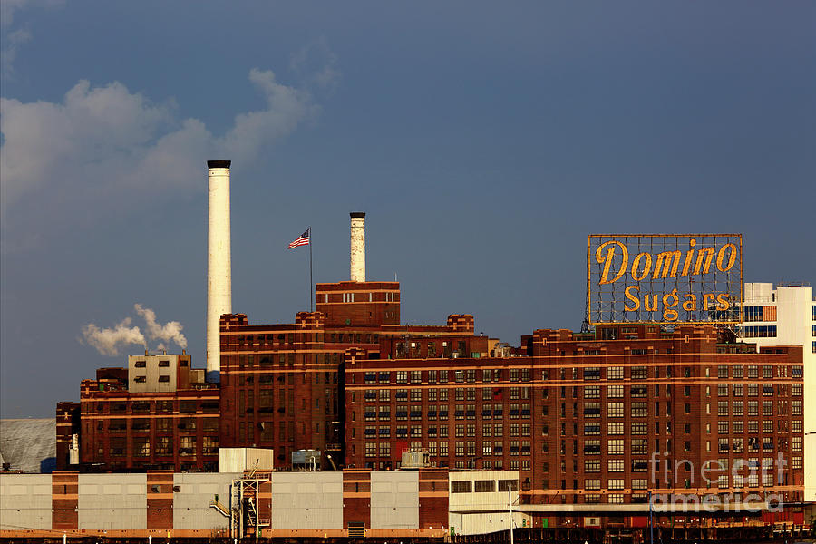 Domino Sugars refinery and sign Baltimore Photograph by James Brunker