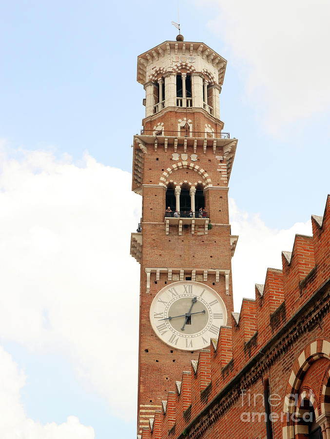 Domus Mercatorum Bell Tower Verona Italy 8556 Photograph by Jack Schultz