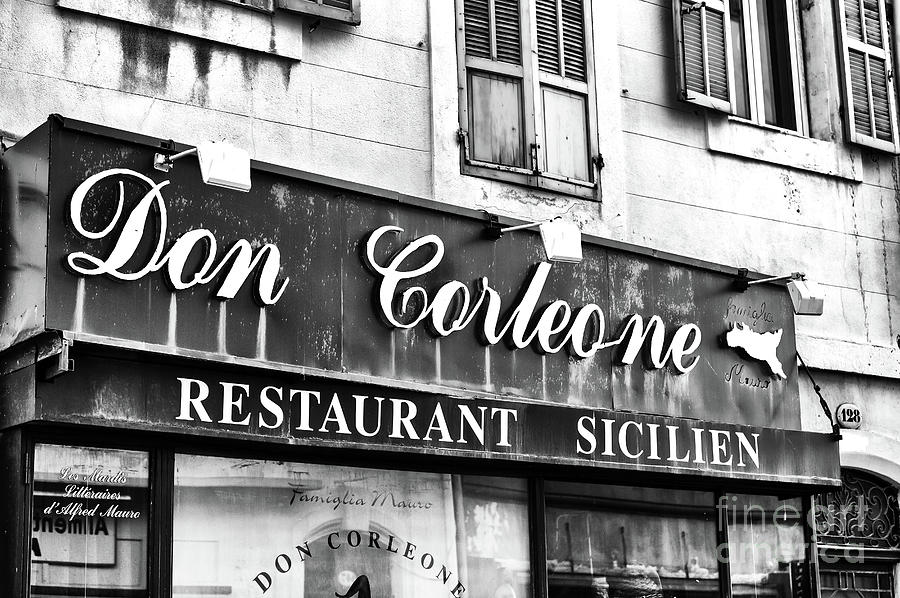 Don Corleone Restaurant in Marseille Photograph by John Rizzuto