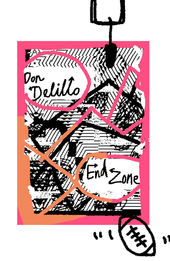 Don Delillo End Zone 1972 Drawing by Paul Sutcliffe