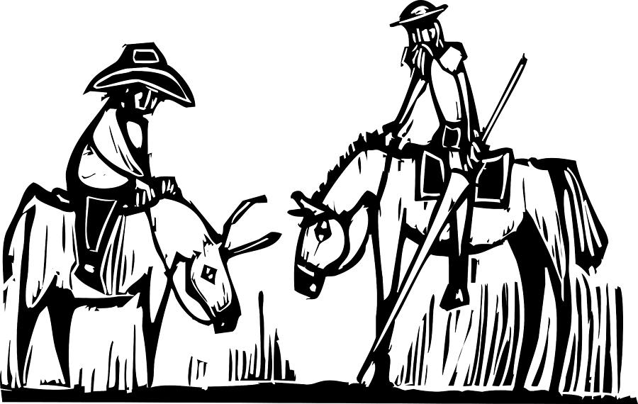 Don Quixote Drawing by Jeffrey Thompson