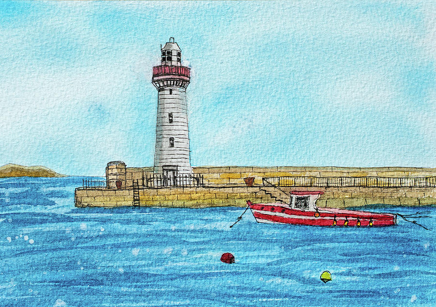 Donaghadee Harbour Painting by Nigel R Bell