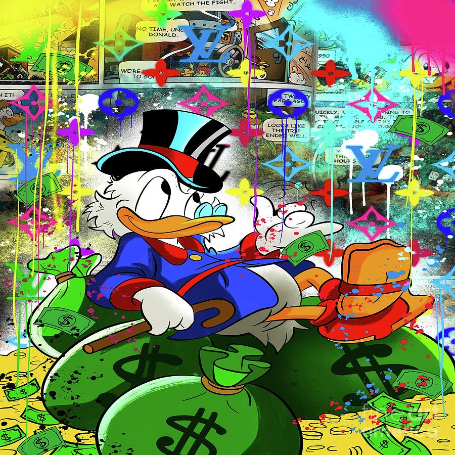 Donald Duck Gedlsack pop Art Digital Art by Tran Long - Fine Art America