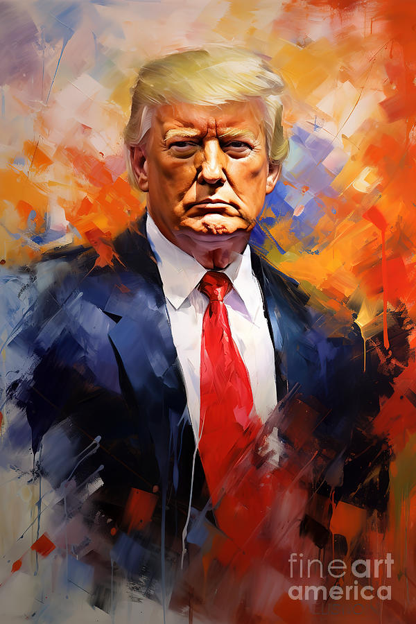 Donald J Trump Digital Art by Carlos Diaz