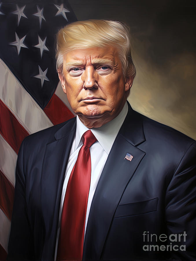 Donald John Trump Portrait Digital Art by Carlos Diaz