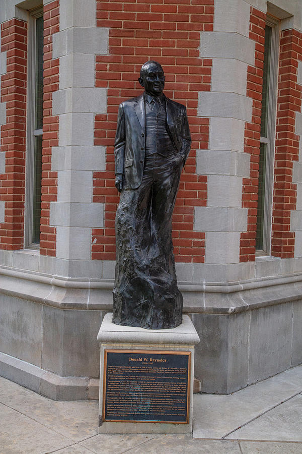 Donald Reynolds Statue of the campus of the University of Oklahoma Photograph by Eldon McGraw