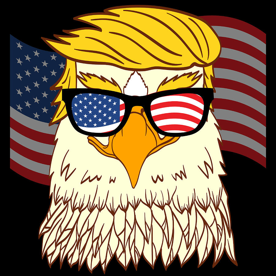 Donald Trump 2020 Eagle Bird Campaign For President Tshirt Design Presidency Politics White