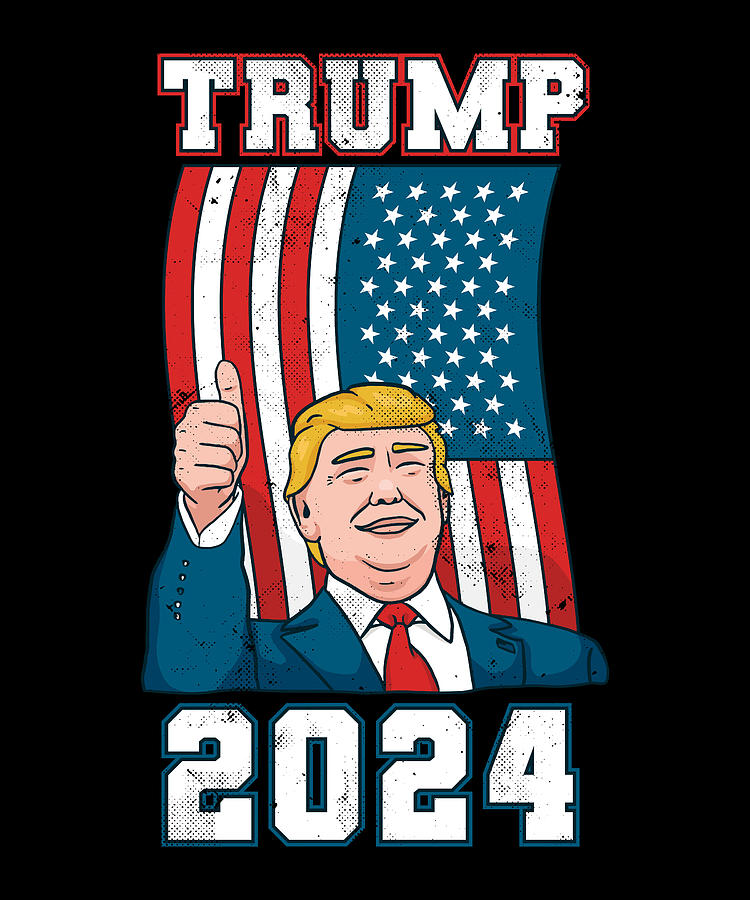 Donald Trump 2024 American Flag USA Gift Digital Art by P A - Fine Art ...