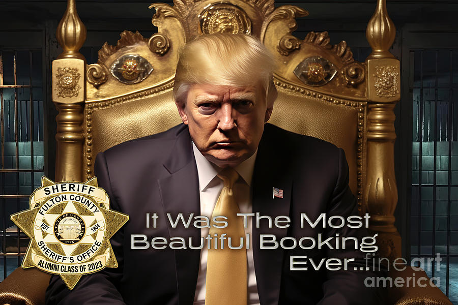 Donald Trump Booking Mugshot Digital Art by Carlos Diaz