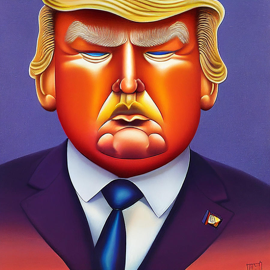 Donald  Trump  By  Fernando  Botero  7f45cb18  6d71  411a  8551  66111441b282 Painting by MotionAge Designs