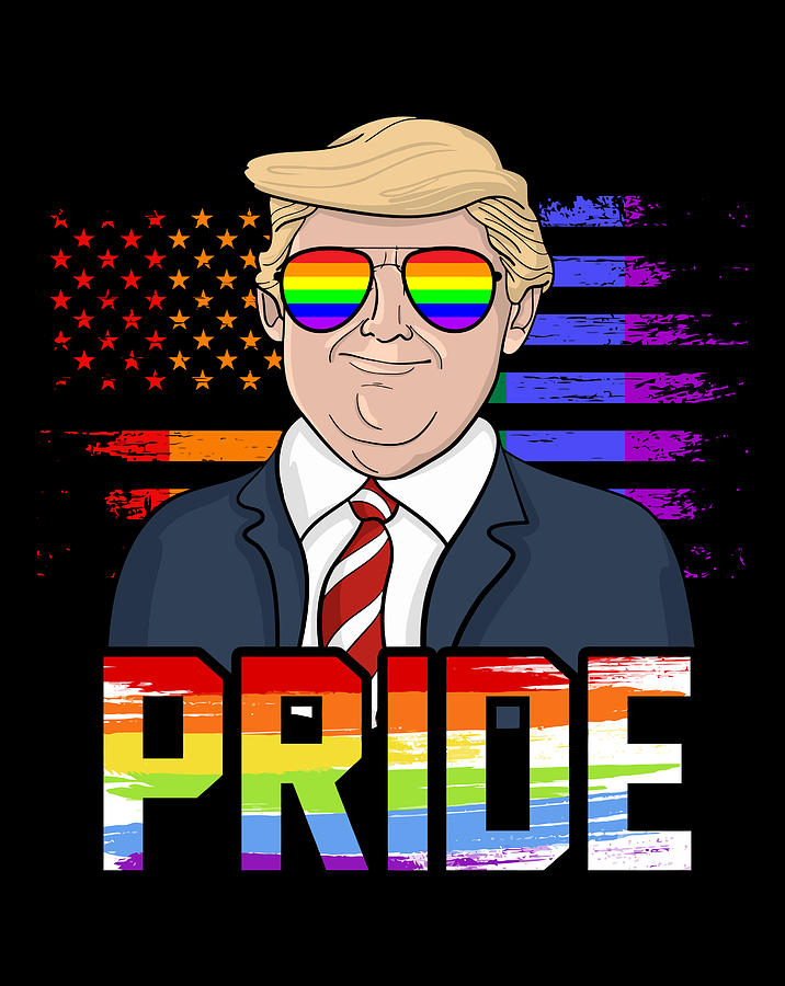 Donald Trump Gay Pride Month Usa Rainbow Flag Us Lgbt Digital Art by ...