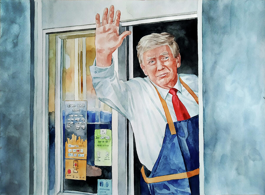 Donald Trump In An Apron Painting by We The People Prints