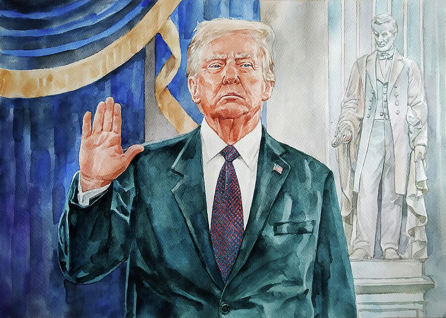 DONALD TRUMP Inauguration Day 2025 Painting by We The People Prints DONALD TRUMP Inauguration Day 2025 Painting by We The People Prints