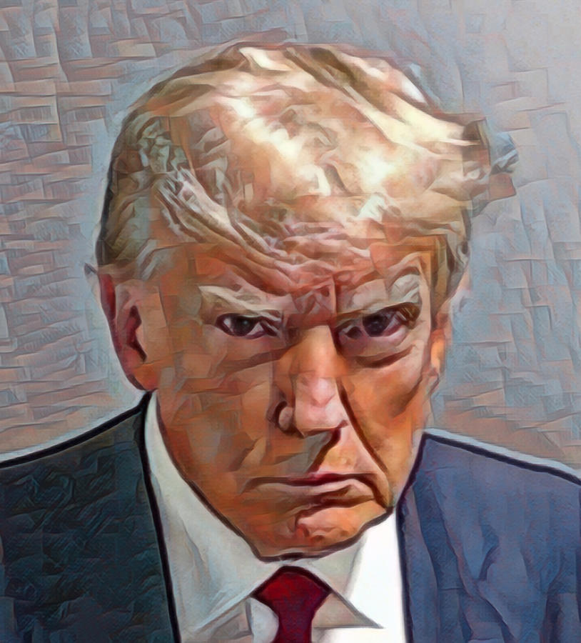 Donald Trump Mug Shot Mugshot Official Painting Painting by Tony Rubino