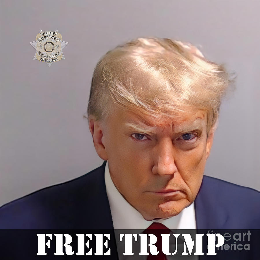 Donald Trump Mugshot Free Trump 20230824 Photograph by Wingsdomain Art and Photography