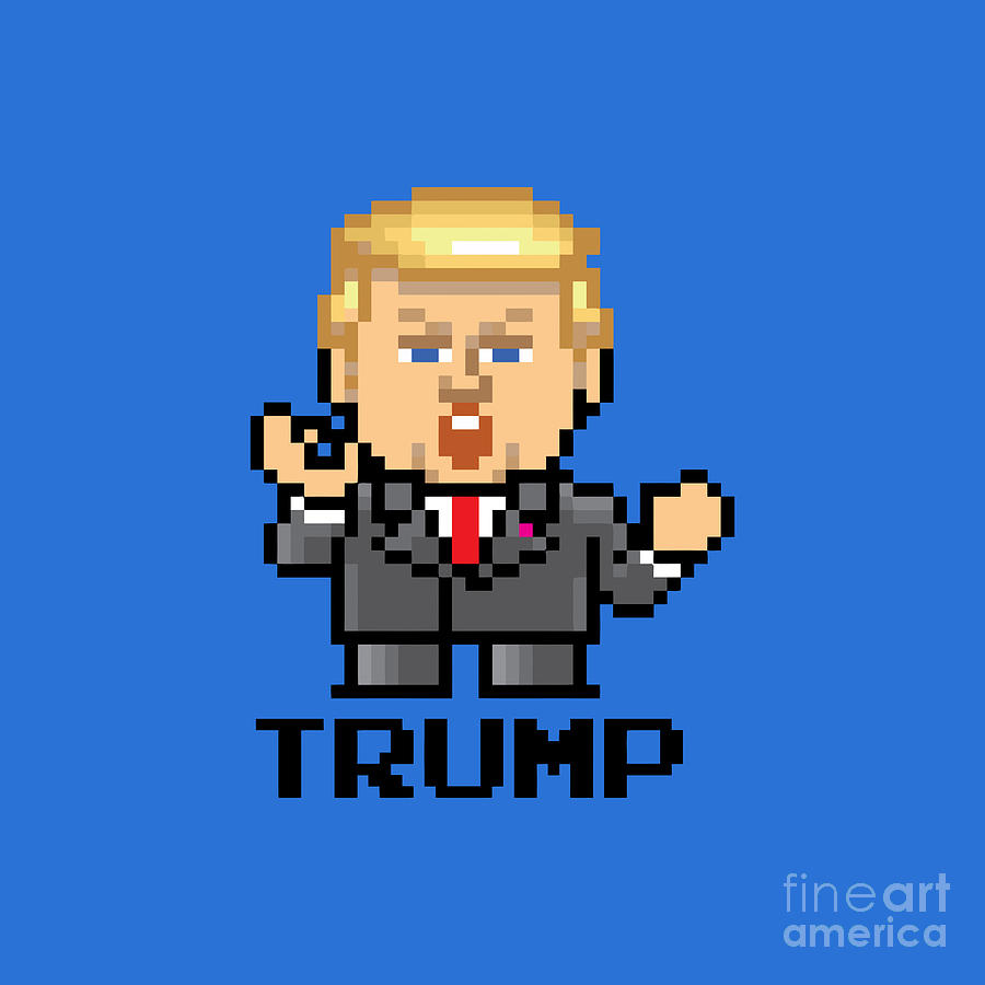 Donald Trump Pixel President Drawing by Thomas L Horst - Fine Art America