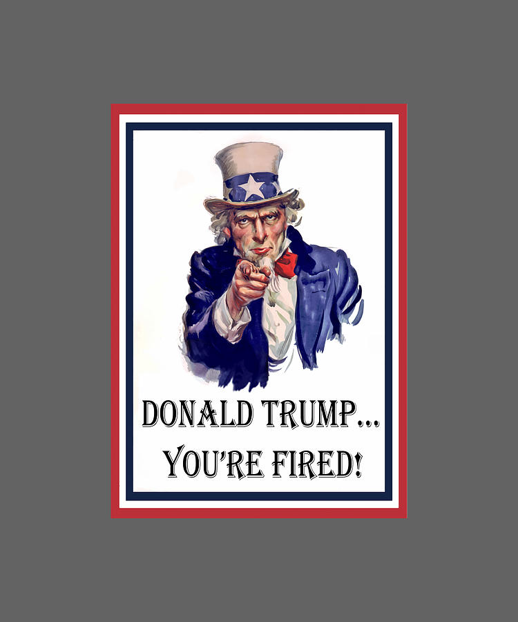 Donald Trump Youre FIRED Fitted VNeck green Painting by Karlie Stevens ...