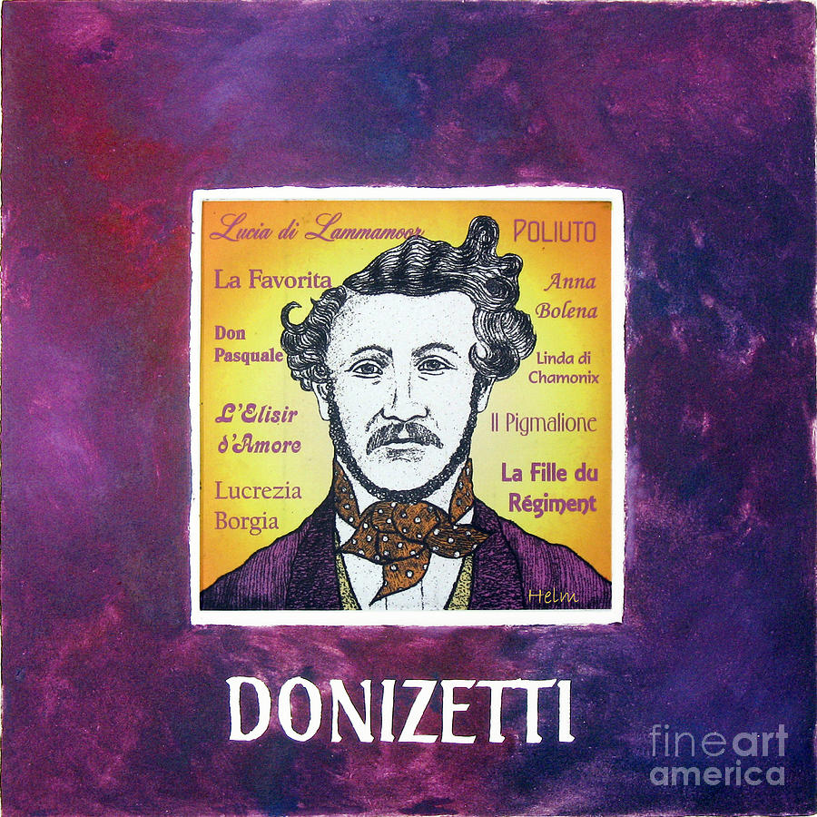 Donizetti portrait Mixed Media by Paul Helm