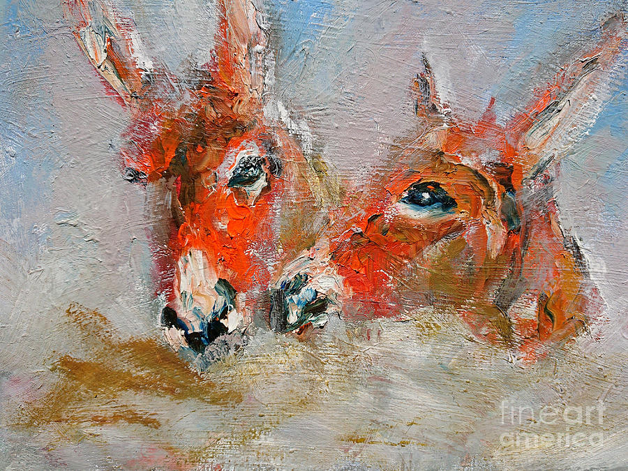 Donkey art and paintings  Painting by Mary Cahalan Lee - aka PIXI