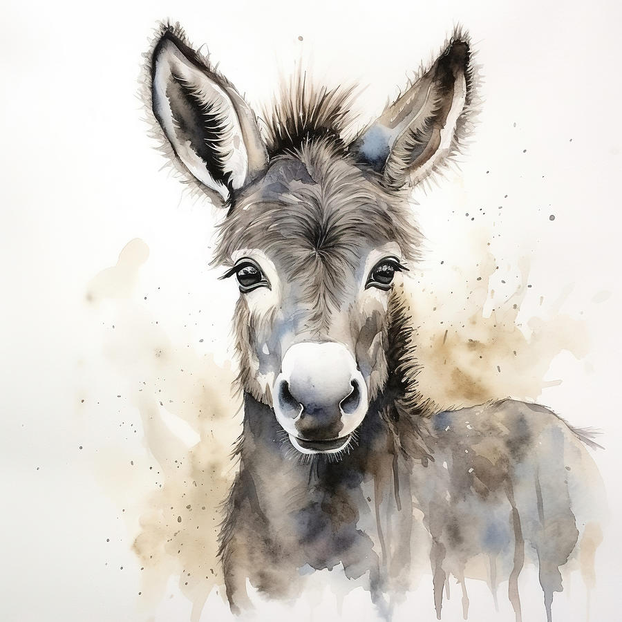 Animal Digital Art - Donkey Blues by Athena Mckinzie