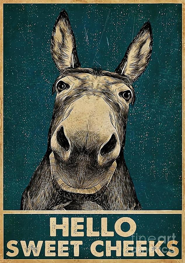 Nature Painting - Donkey Hello Sweet Cheeks by Stewart Joanne