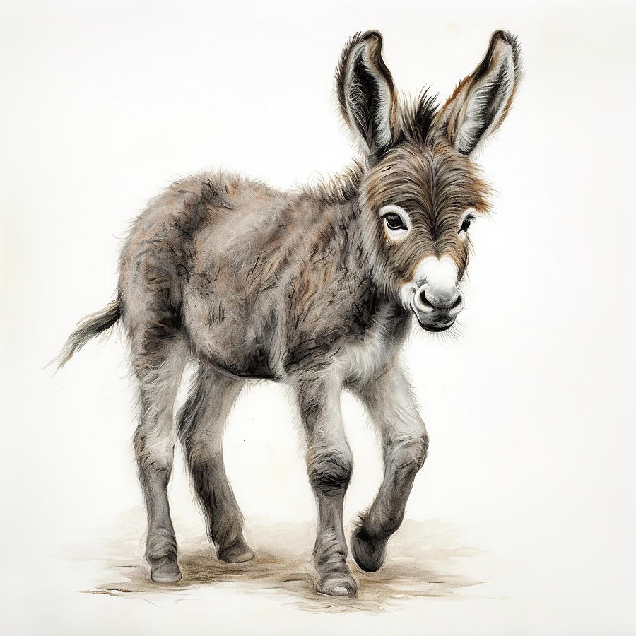 Donkey On The Move Digital Art by Athena Mckinzie