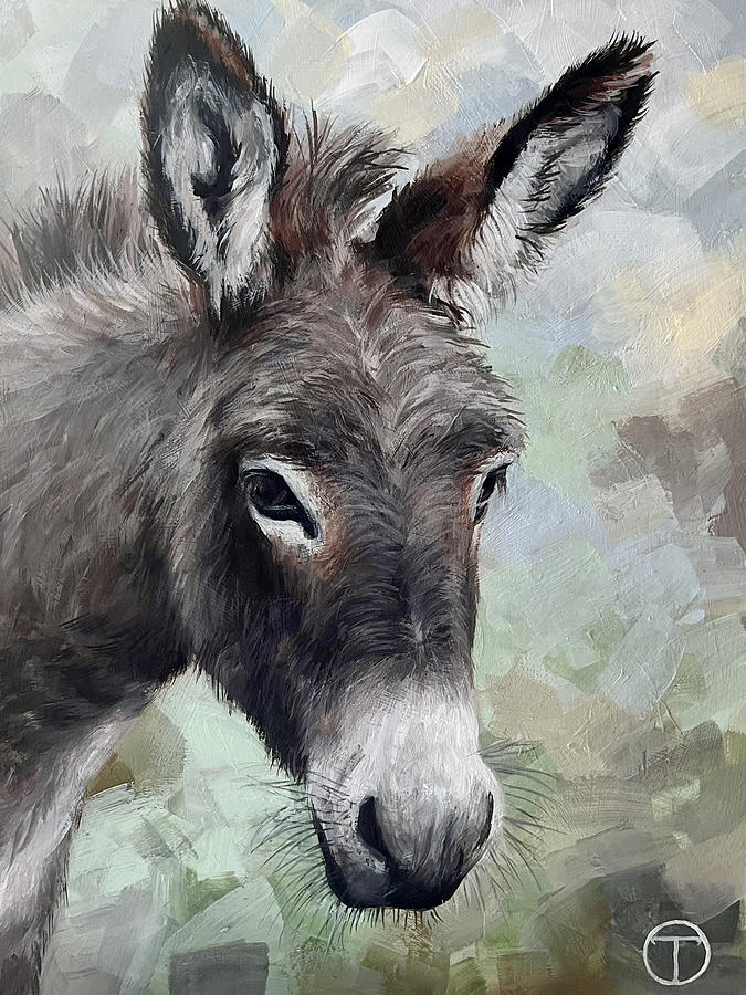 Donkey painting Painting by Olia Tomkova - Fine Art America