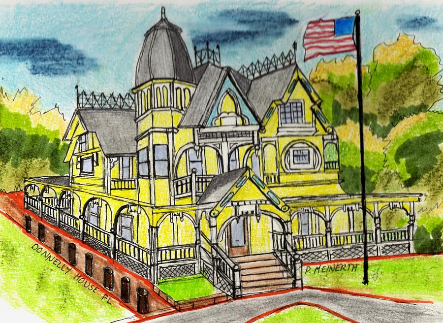 Donnelly House FL Drawing by Paul Meinerth