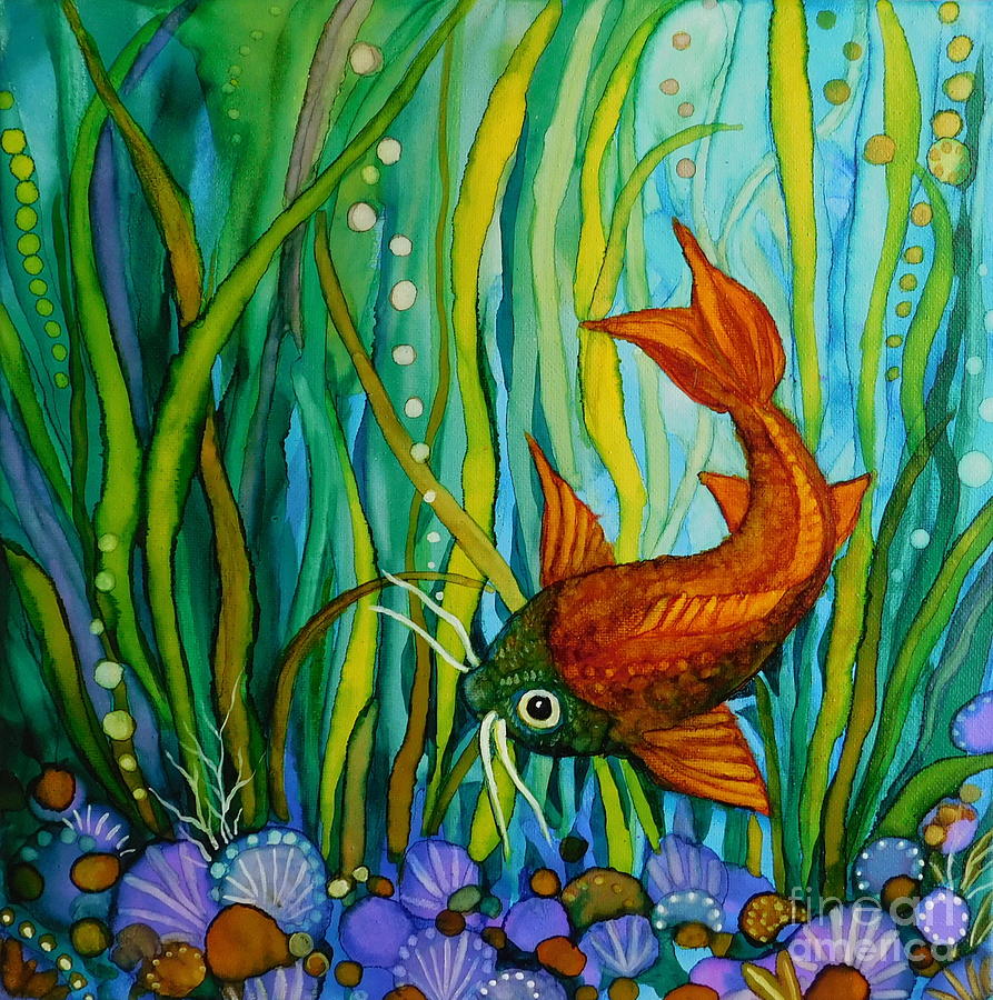 Dont be Koi Painting by Joan Clear