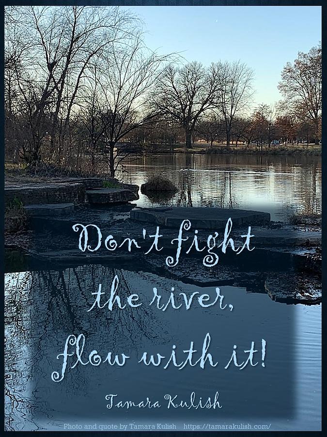Dont fight the river flow with it Photograph by Tamara Kulish