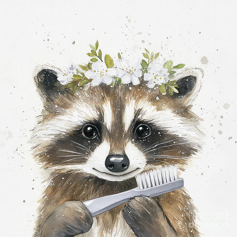 Dont Forget To Brush Painting by Tina LeCour Dont Forget To Brush Painting by Tina LeCour