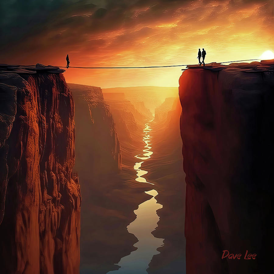 Dont Look Down Digital Art by Dave Lee